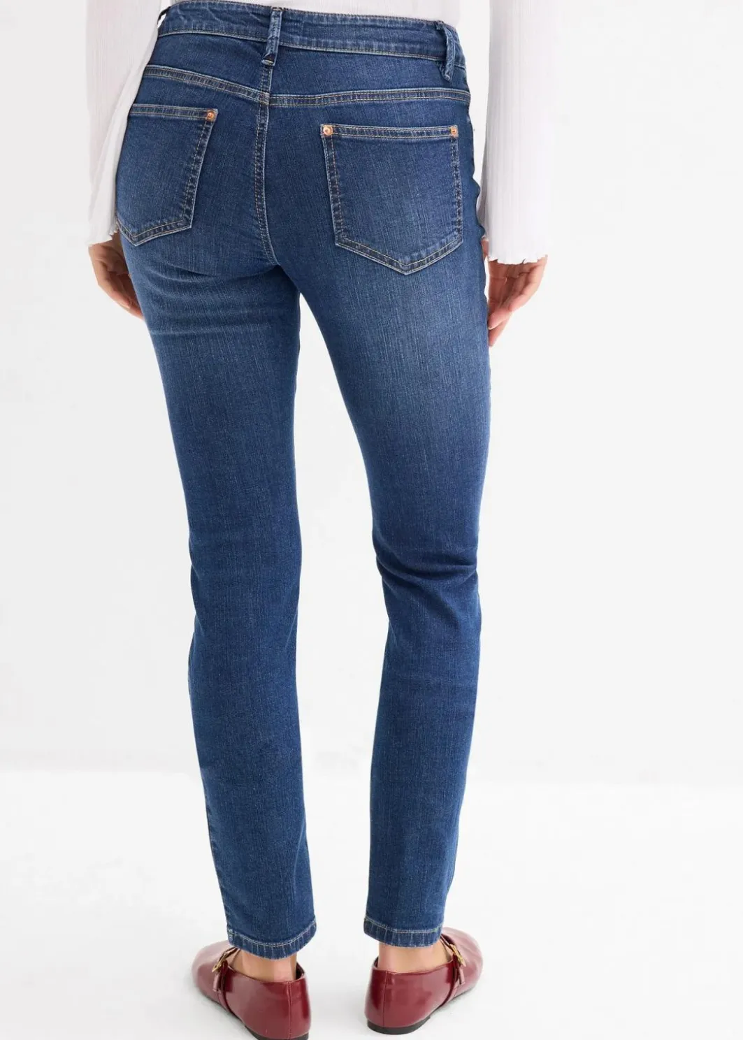 Best Skinny Jeans Mid Waist, Bio Baumwolle Damen Jeans|Kurzgrößen