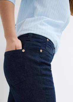 Damen bonprix Jeans|Kurzgrößen|Skinny Jeans Mid Waist, Bio Baumwolle