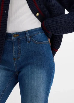 Damen bonprix Jeans|Kurzgrößen|Skinny Jeans Mid Waist, Stretch