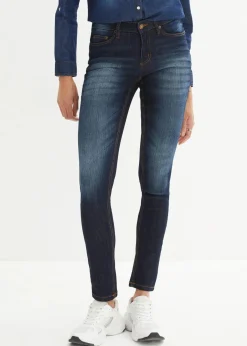 Damen bonprix Jeans|Kurzgrößen|Skinny Jeans Mid Waist, Stretch