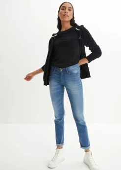 Damen bonprix Jeans|Kurzgrößen|Skinny Jeans Mid Waist, Stretch