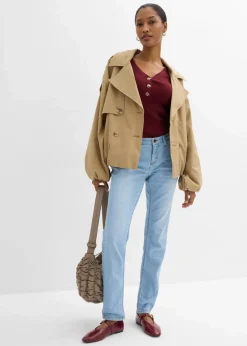 Damen bonprix Jeans|Kurzgrößen|Skinny Jeans Mid Waist, Stretch