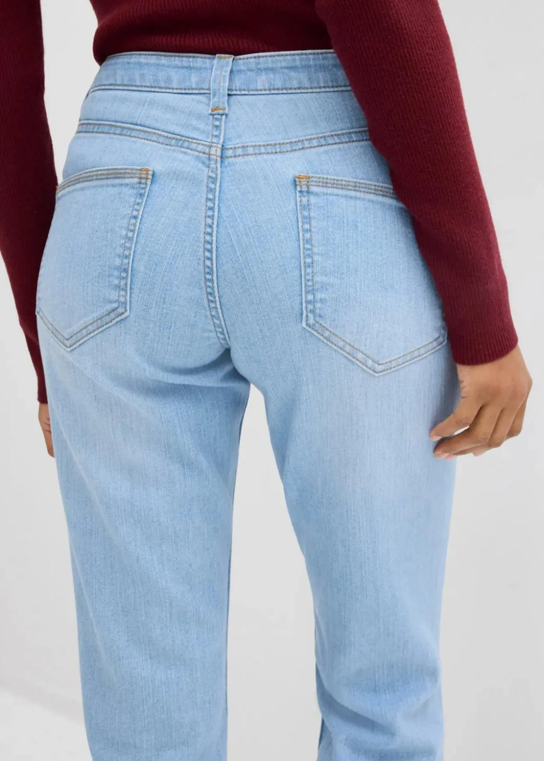 Damen bonprix Jeans|Kurzgrößen|Skinny Jeans Mid Waist, Stretch