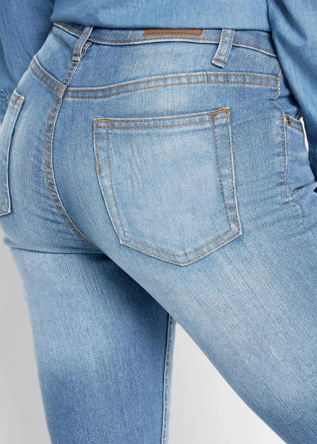 Clearance Skinny Jeans Mid Waist, Stretch Damen Jeans|Kurzgrößen