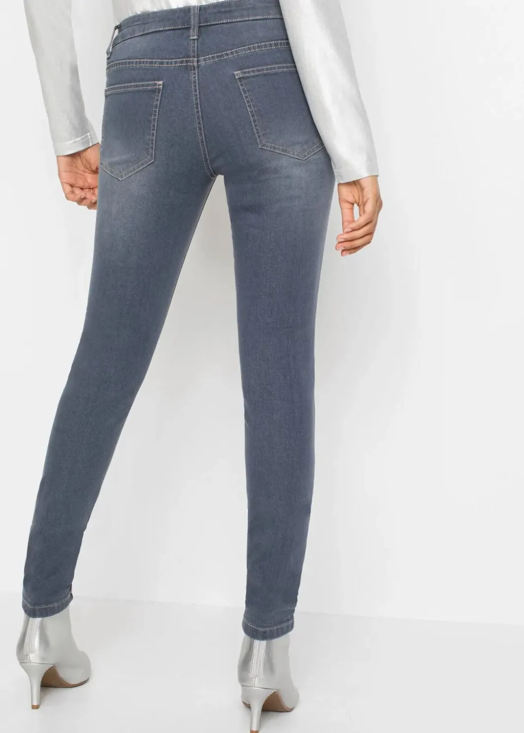 Damen bonprix Bekleidung·Shirts & Tops|Jeans|Skinny-Jeans Low Waist mit Sternendesign