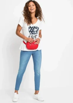 Damen bonprix Bekleidung·Shirts & Tops|Jeans|Skinny-Jeans, Mid Waist, cropped