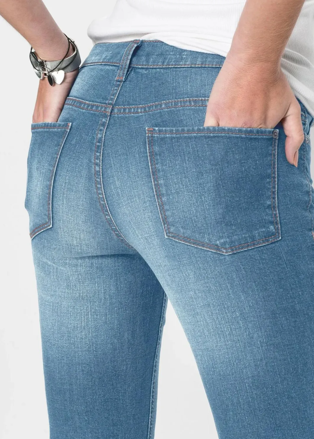 Damen bonprix Bekleidung·Shirts & Tops|Jeans|Skinny-Jeans, Mid Waist, cropped
