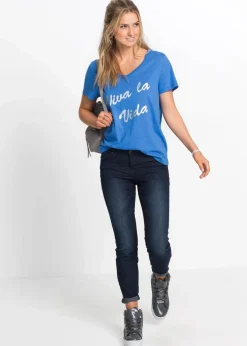 Damen bonprix Jeans|Bekleidung·Shirts & Tops|Skinny-Jeans, Mid Waist, cropped