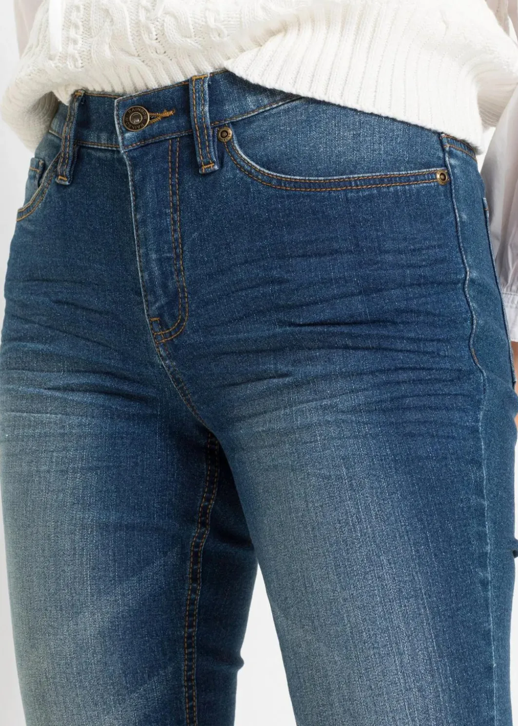 Hot Skinny-Jeans, Mid Waist, cropped Damen Jeans|Bekleidung·Shirts & Tops