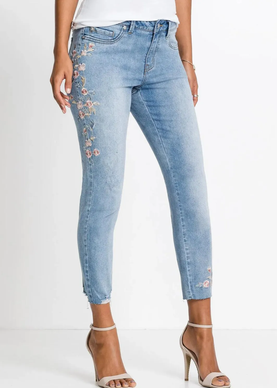 Hot Skinny-Jeans Mid Waist, verkürzt Damen Jeans|Bekleidung·Shirts & Tops