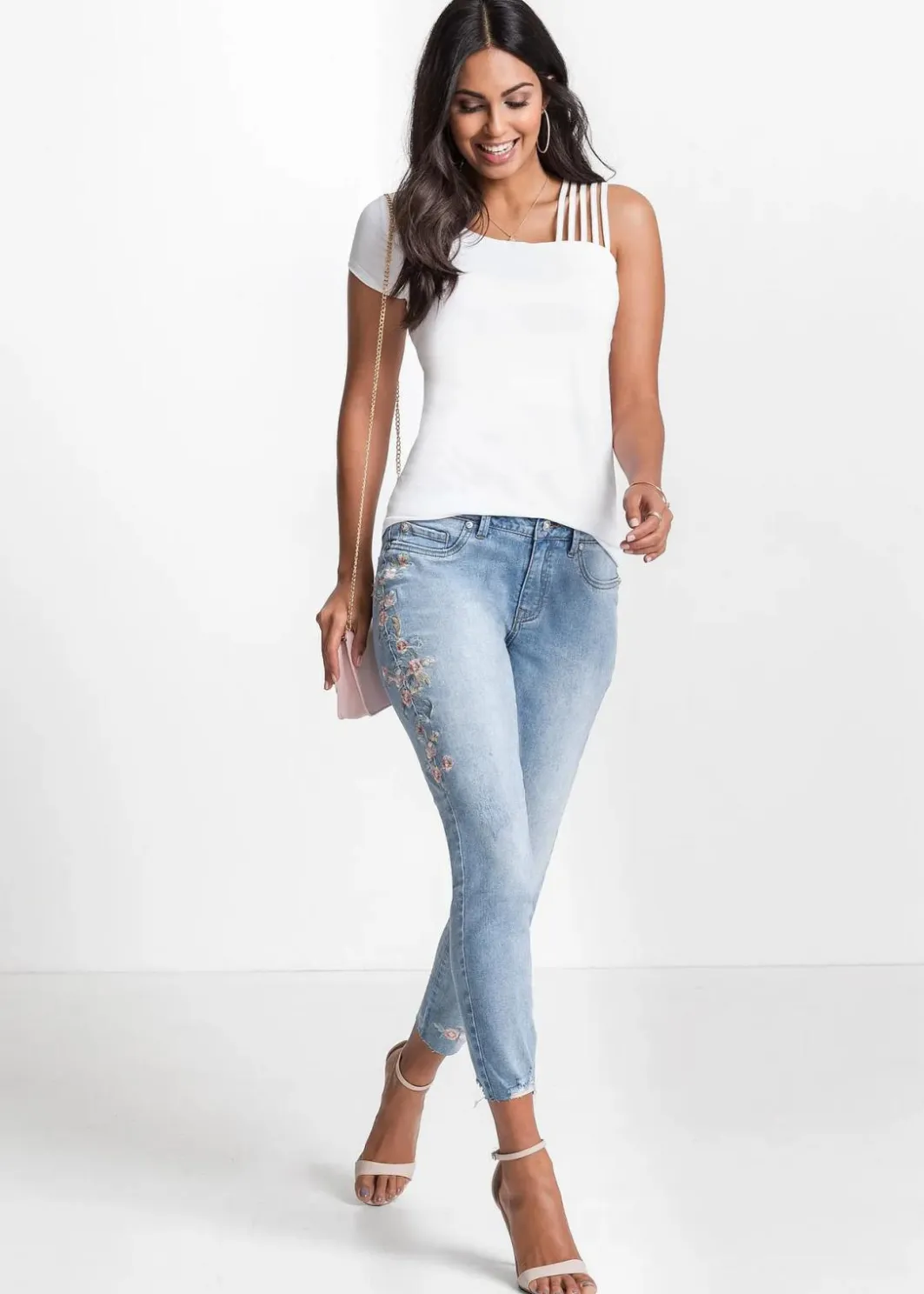 Hot Skinny-Jeans Mid Waist, verkürzt Damen Jeans|Bekleidung·Shirts & Tops