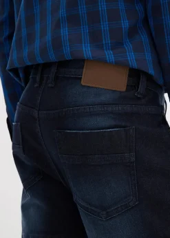 Herren bonprix Jeans|Große Größen|Slim Fit Cargo-Stretch-Jeans, Straight
