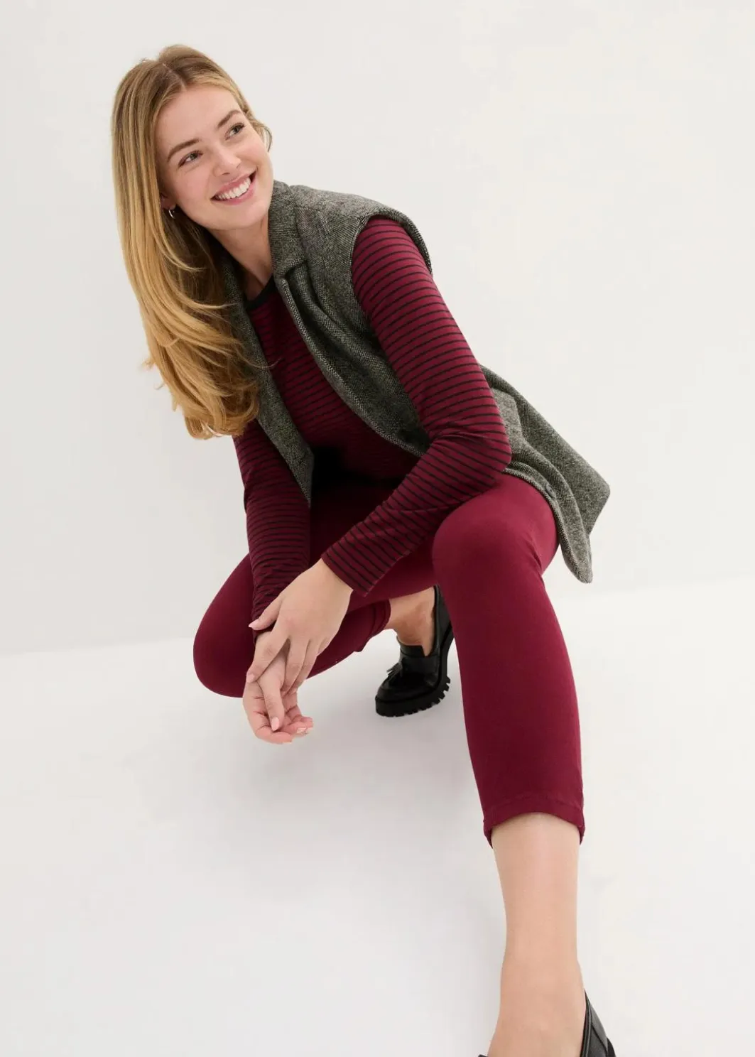 Sale Slim Fit 7/8-Hose, High Waist Damen Bekleidung·Kleider