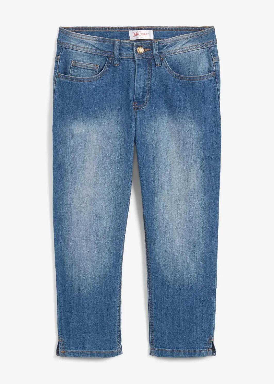 Damen bonprix Bekleidung·Shirts & Tops|Jeans|Slim Fit Jeans Mid Waist, cropped
