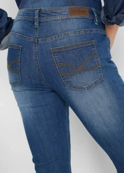 Damen bonprix Bekleidung·Shirts & Tops|Jeans|Slim Fit Jeans Mid Waist, cropped