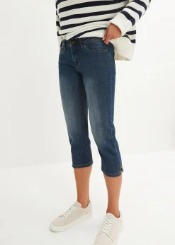 Damen bonprix Jeans|Bekleidung·Shirts & Tops|Slim Fit Jeans Mid Waist, cropped