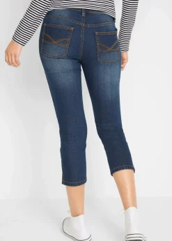 Damen bonprix Jeans|Bekleidung·Shirts & Tops|Slim Fit Jeans Mid Waist, cropped