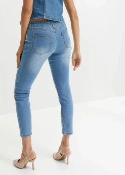 New Slim Fit Jeans Mid Waist, cropped Damen Jeans|Bekleidung·Shirts & Tops
