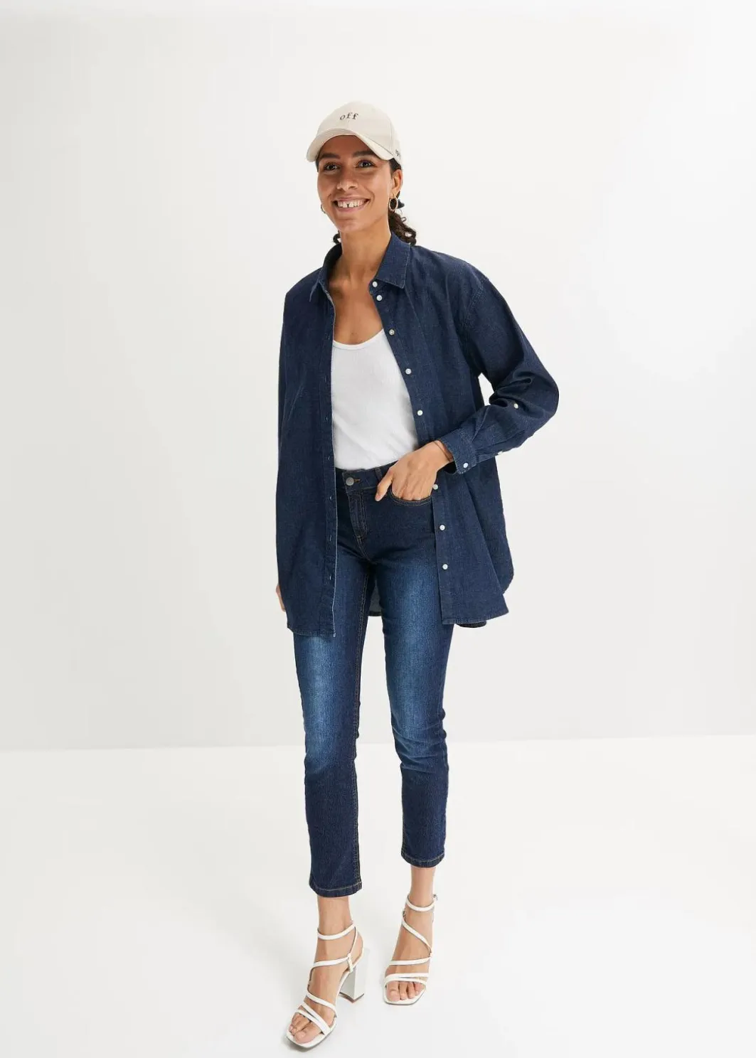 Sale Slim Fit Jeans Mid Waist, cropped Damen Bekleidung·Shirts & Tops|Jeans