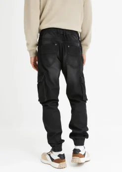 Herren bonprix Jeans|Große Größen|Slim Fit Jeans-Jogger mit Komfortbund, Straight