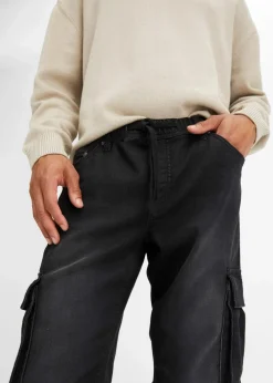 Herren bonprix Jeans|Große Größen|Slim Fit Jeans-Jogger mit Komfortbund, Straight