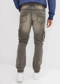 Clearance Slim Fit Jeans-Jogger mit Komfortbund, Straight Herren Jeans|Große Größen