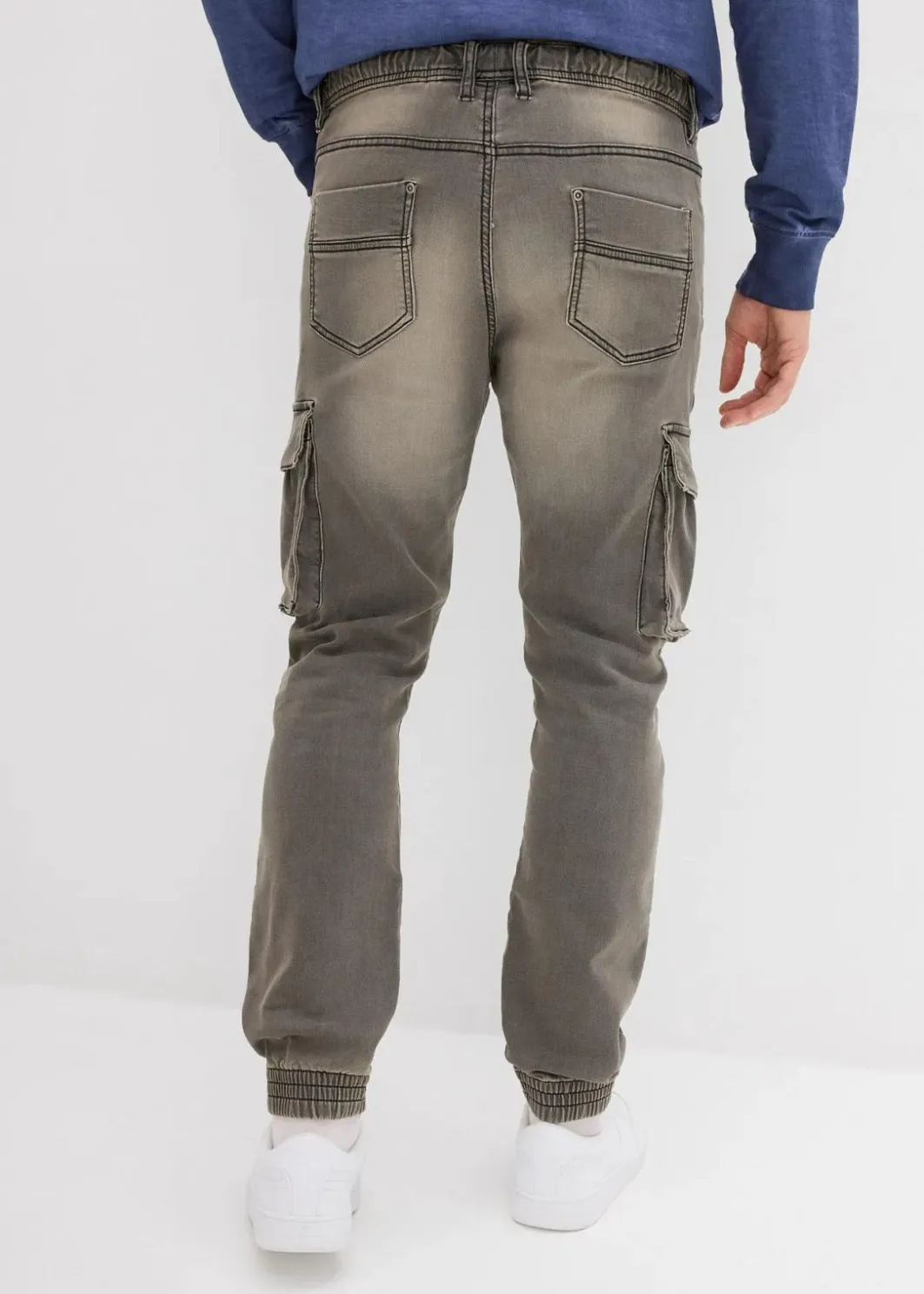 Clearance Slim Fit Jeans-Jogger mit Komfortbund, Straight Herren Jeans|Große Größen