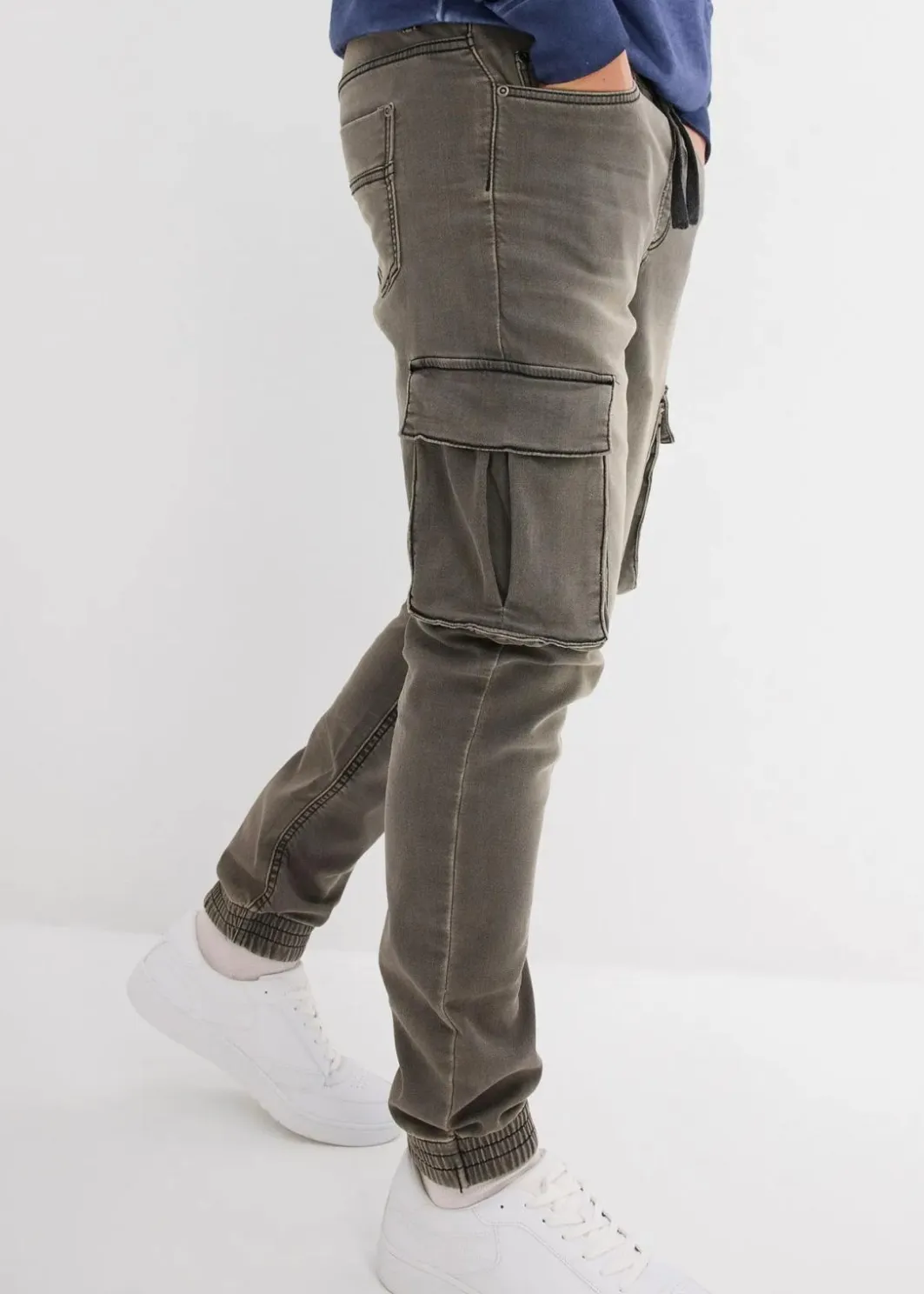 Clearance Slim Fit Jeans-Jogger mit Komfortbund, Straight Herren Jeans|Große Größen