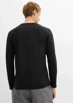 Herren bonprix Große Größen|Basics|Slim Fit Langarm-Thermoshirt (2er Pack)