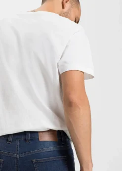 Herren bonprix Große Größen|Jeans|Slim Fit Power-Stretch-Jeans, Tapered (2er Pack)