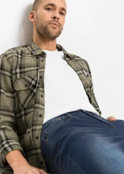 Herren bonprix Große Größen|Jeans|Slim Fit Power-Stretch-Jeans, Tapered (2er Pack)