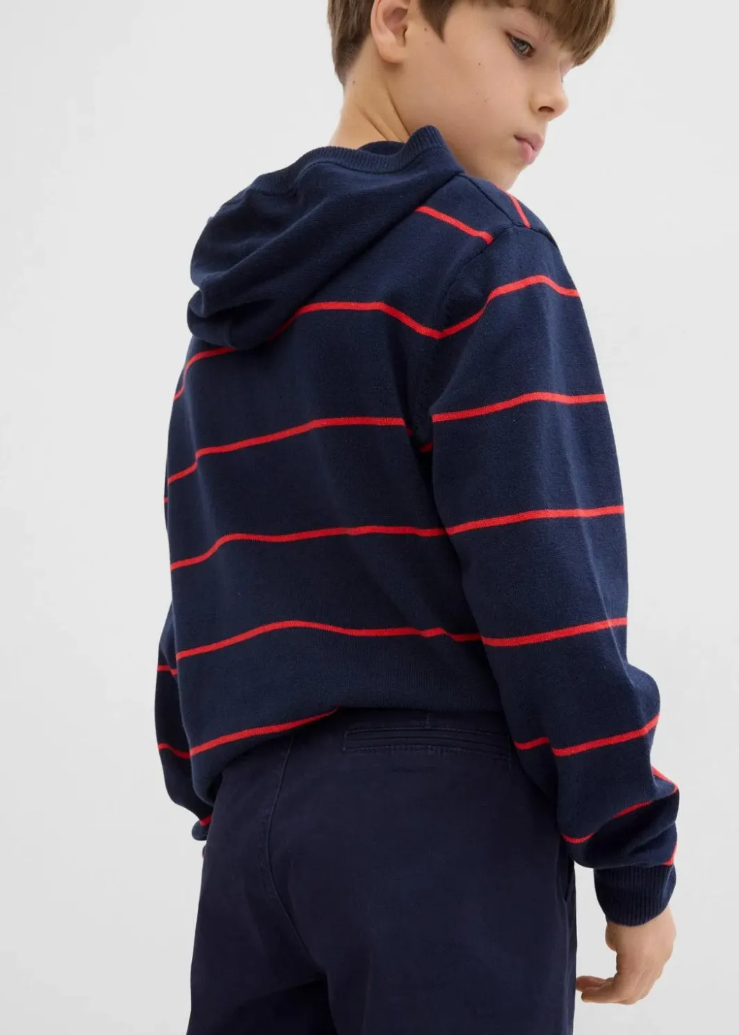 Kinder bonprix Jungen 9-16 Jahre·Hosen|Slim Fit Stretch-Chinohose mit verstellbarem Bund, Straight