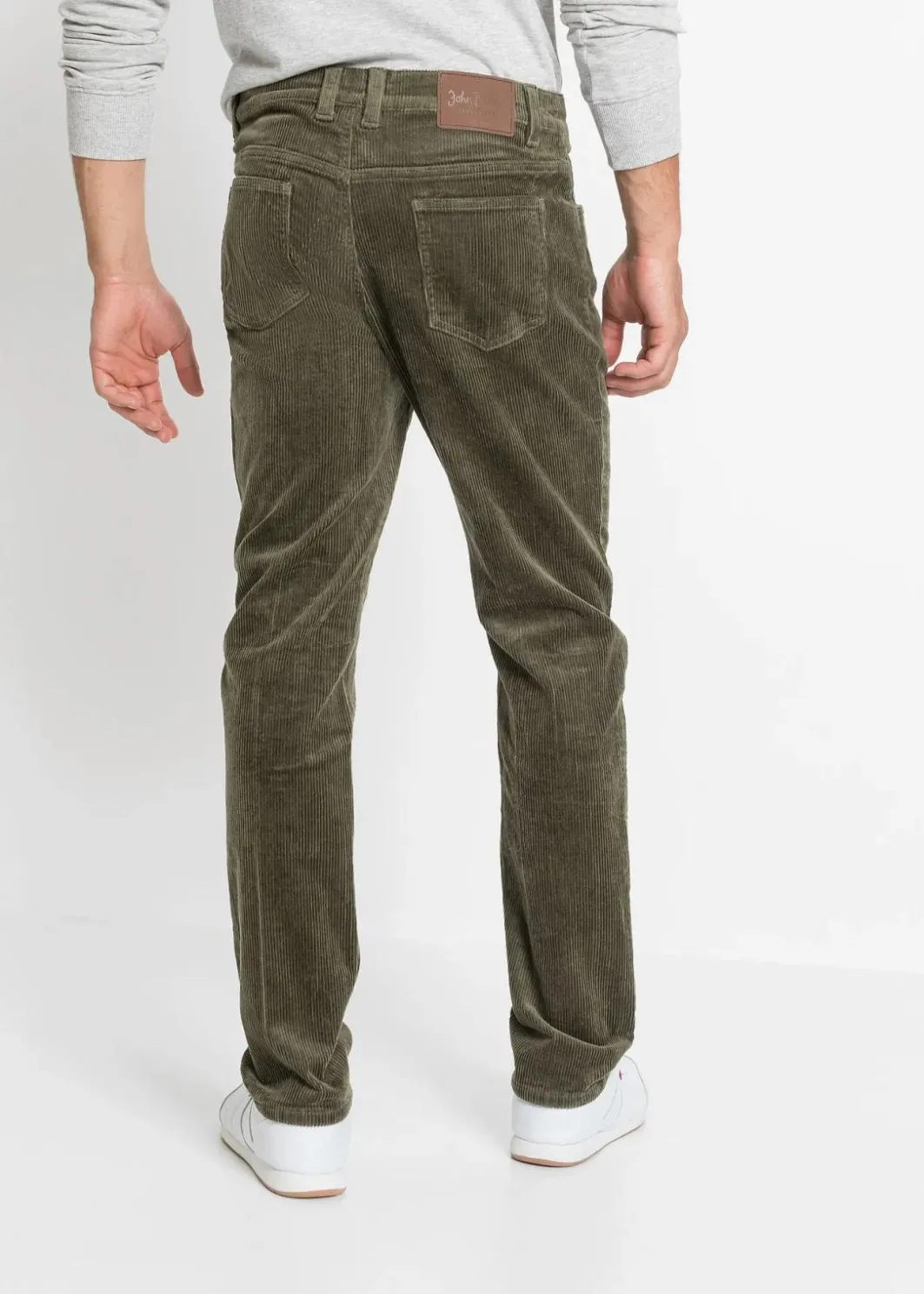 Herren bonprix Hosen|Große Größen|Slim Fit Stretch-Cordhose mit Komfortschnitt
