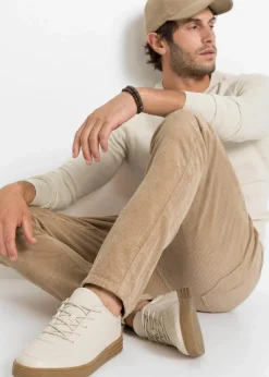 Herren bonprix Hosen|Große Größen|Slim Fit Stretch-Cordhose mit Komfortschnitt