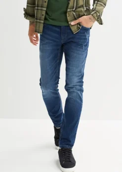 New Slim Fit Stretch-Jeans, Straight Herren Jeans|Große Größen