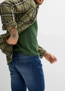 New Slim Fit Stretch-Jeans, Straight Herren Jeans|Große Größen