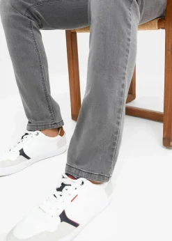 Herren bonprix Große Größen|Jeans|Slim Fit Stretch-Jeans, Straight