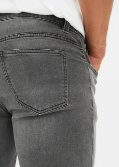 Herren bonprix Große Größen|Jeans|Slim Fit Stretch-Jeans, Straight