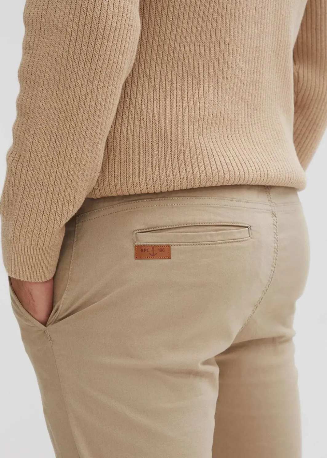 Herren bonprix Hosen|Slim Fit Stretch-Schlupfhose, Straight