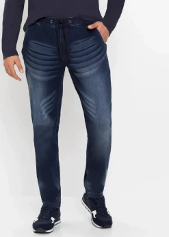 Outlet Slim Fit Sweat-Jeans, Straight Herren Jeans|Sweat