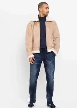 Outlet Slim Fit Sweat-Jeans, Straight Herren Jeans|Sweat
