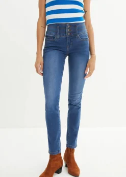 Damen bonprix Jeans|Bekleidung·Shirts & Tops|Slim Jeans High Waist, Shaping