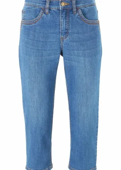 Damen bonprix Bekleidung·Shirts & Tops|Jeans|Slim Jeans, Mid Waist, Capri