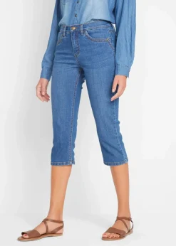 Damen bonprix Bekleidung·Shirts & Tops|Jeans|Slim Jeans, Mid Waist, Capri