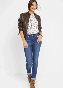 Sale Slim Jeans Mid Waist, Stretch Damen Jeans|Kurzgrößen