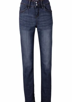 Damen bonprix Kurzgrößen|Bekleidung·Shirts & Tops|Slim-Fit-Jeans High Waist, Komfort-Stretch