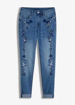 Damen bonprix Bekleidung·Shirts & Tops|Jeans|Slim-Fit-Jeans, Mid Waist, cropped
