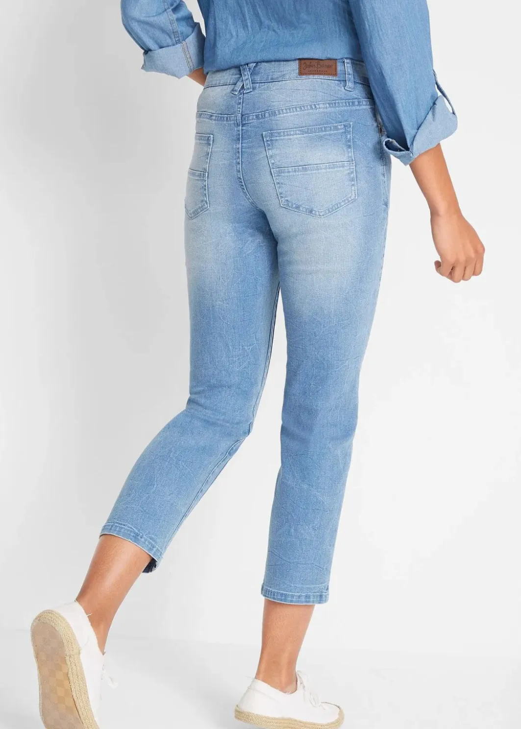 Sale Slim-Fit-Jeans Mid Waist, cropped Damen Bekleidung·Shirts & Tops|Jeans