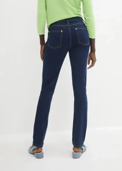 Damen bonprix Jeans|Kurzgrößen|Slim-Fit-Jeans Mid Waist, Super Stretch
