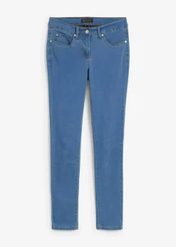 Damen bonprix Jeans|Kurzgrößen|Slim-Fit-Jeans Mid Waist, Super Stretch
